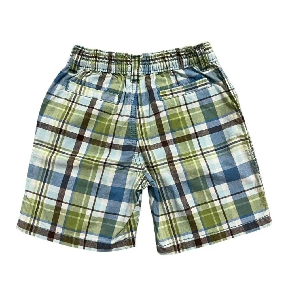Gymboree 18-24m Blue Green Brown Plaid Shorts